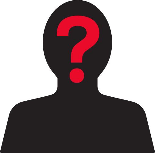 silhouette of person with question mark over face